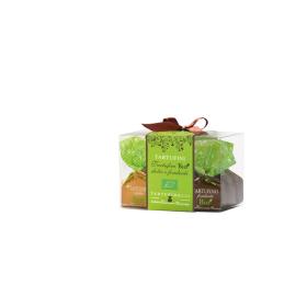 Antica Torroneria Piemontese Schokoladen-Trüffel in der durchsichtigen Geschenkbox - Bio Tartufini ~ 63g