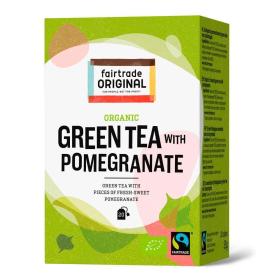 Fairtrade Original - Bio & Fairtrade grüner Tee mit Granatapfel ~ 1 Box a 20 Beutel