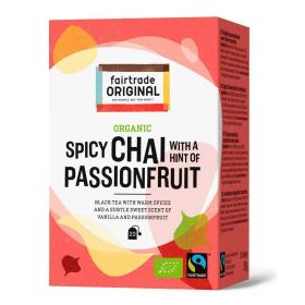 Fairtrade Original - Bio & Fairtrade Spice Chai Tee mit Vanille-Passionsfrucht ~ 1 Box a 20 Beutel