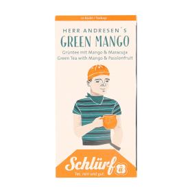Schlürf Büdel Organic Herr Andresens Green Mango ~ 1 Box a 20 Beutel