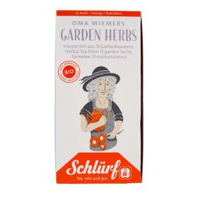 Schlürf Büdel Organic Oma Wiemers Garden Herbs ~ 1 Box a 20 Beutel